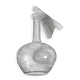 Engraved vintage wine decanter (cork reported)