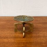 Mid-century brutalist metal candlestick, 1960s