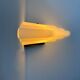 Vintage Murano opal glass corner wall lamp, by Vetri Italy 1970