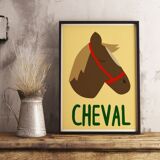 Affiche kids Cheval - A3