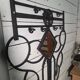 Art Deco coat rack wardrobe in wrought iron from the 1930s.