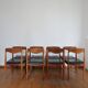 Lot de 8 chaises scandinaves palissandre skaï