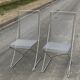 Paire de chaises Wire Till Behrens design annees 80
