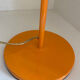 Lampe champignon vintage métal laqué orange et plastique blanc