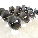 Vintage Euro FV tulip dining chairs set of 12 -  1970s