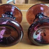 Pair of candlesticks Verrerie de Biot