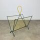 50s metal magazine rack with scoubidou