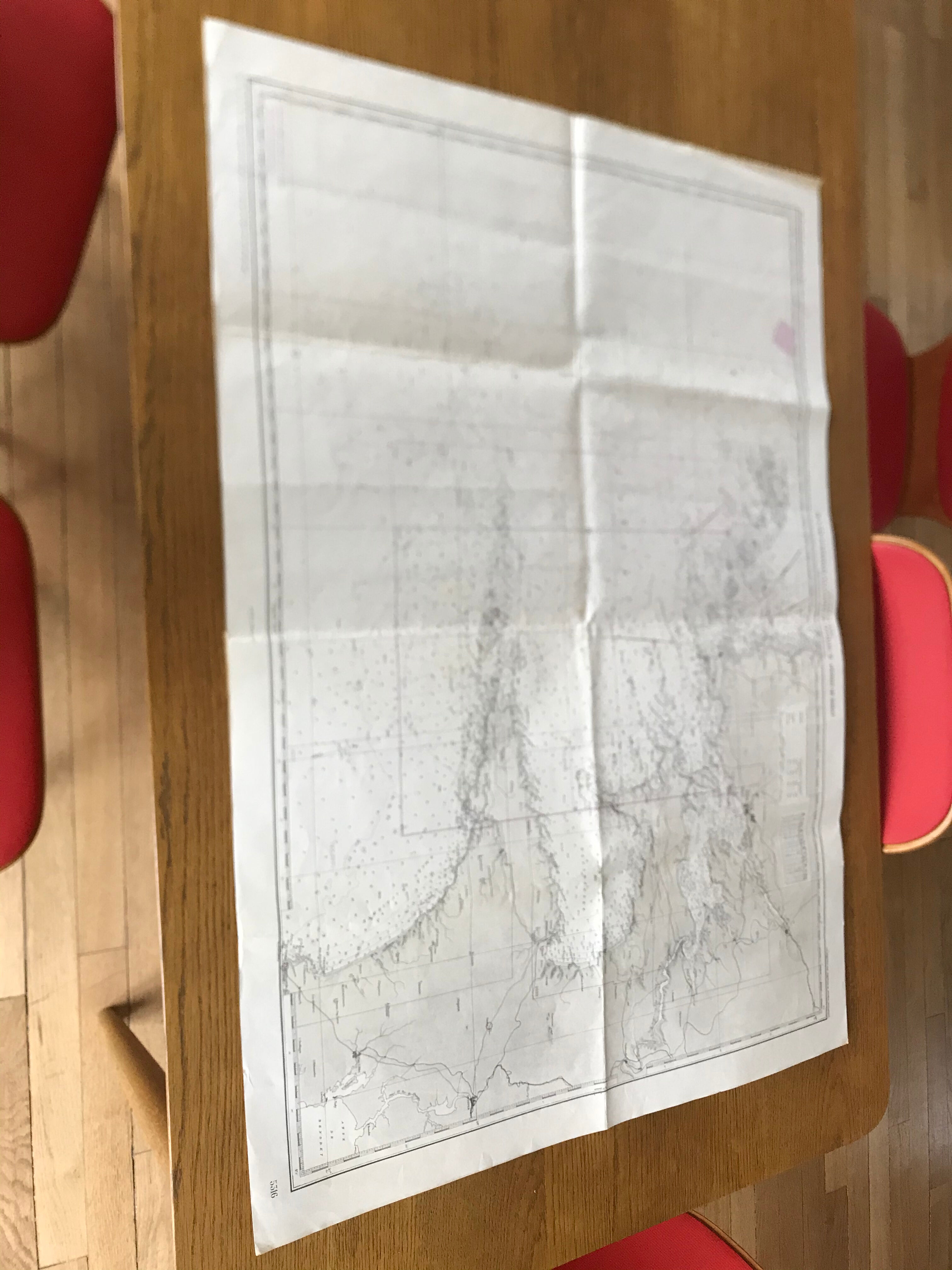 Old nautical charts on the breton coast