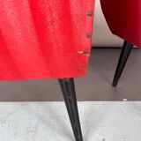 Paire de fauteuils rouges. Italie des années 1950