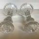Pair of moulded glass candlesticks