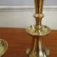 Paire de bougeoirs laiton massif vintage