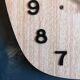 Vintage clock formica silent wall clock "Beroz beige wood"