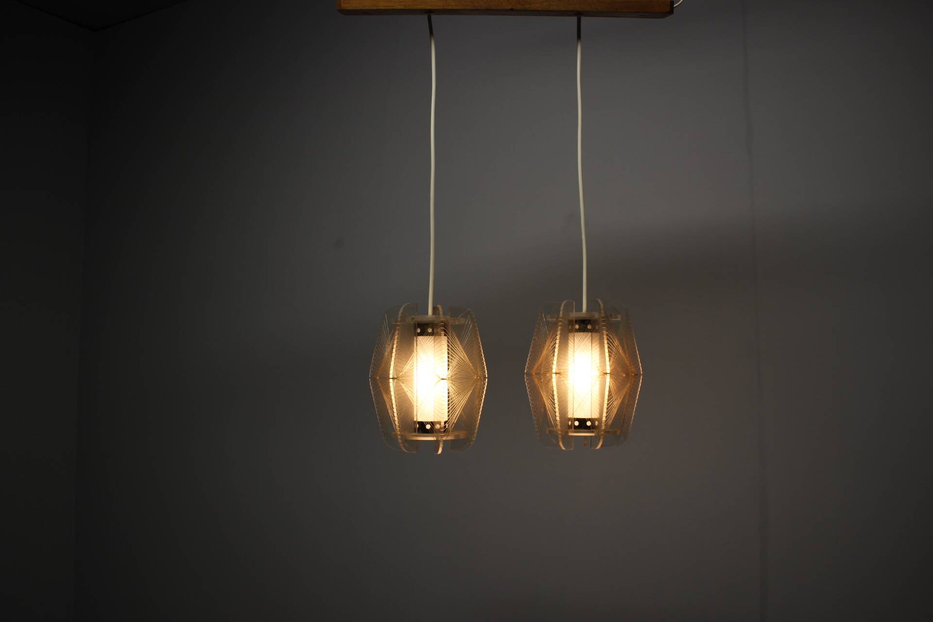 Vintage "spiderweb" chandelier, Czechoslovakia, 1960s