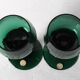 Vintage Emerald Green Wine Stem Crystal Glasses Remmare / Germany / 1960s