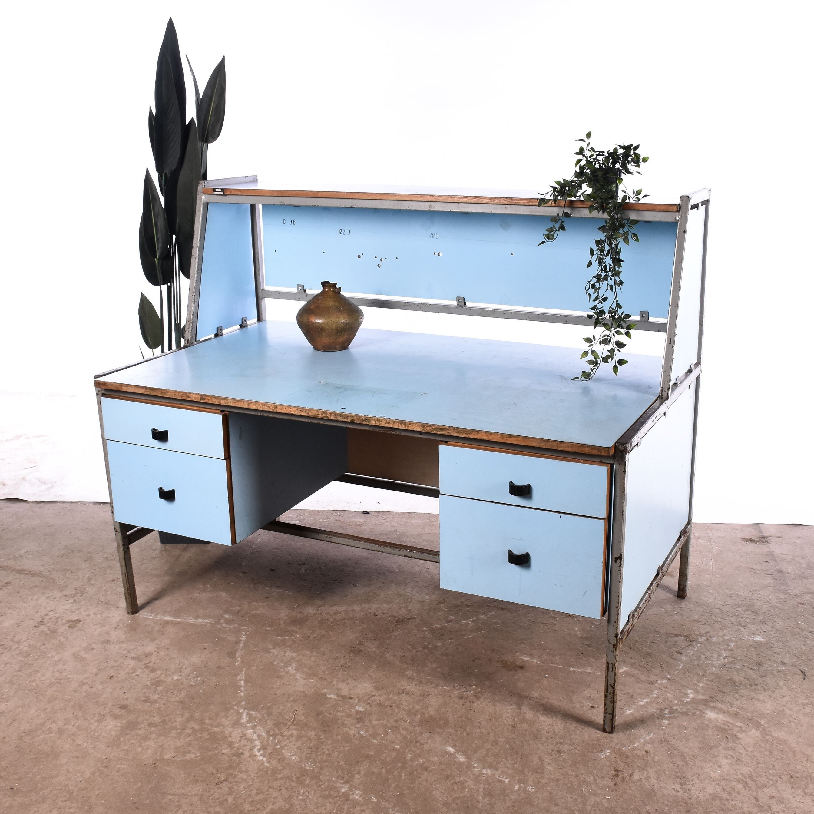 Vintage metal workbench