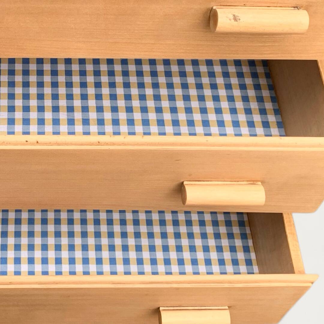 Raw wood art deco chest of drawers