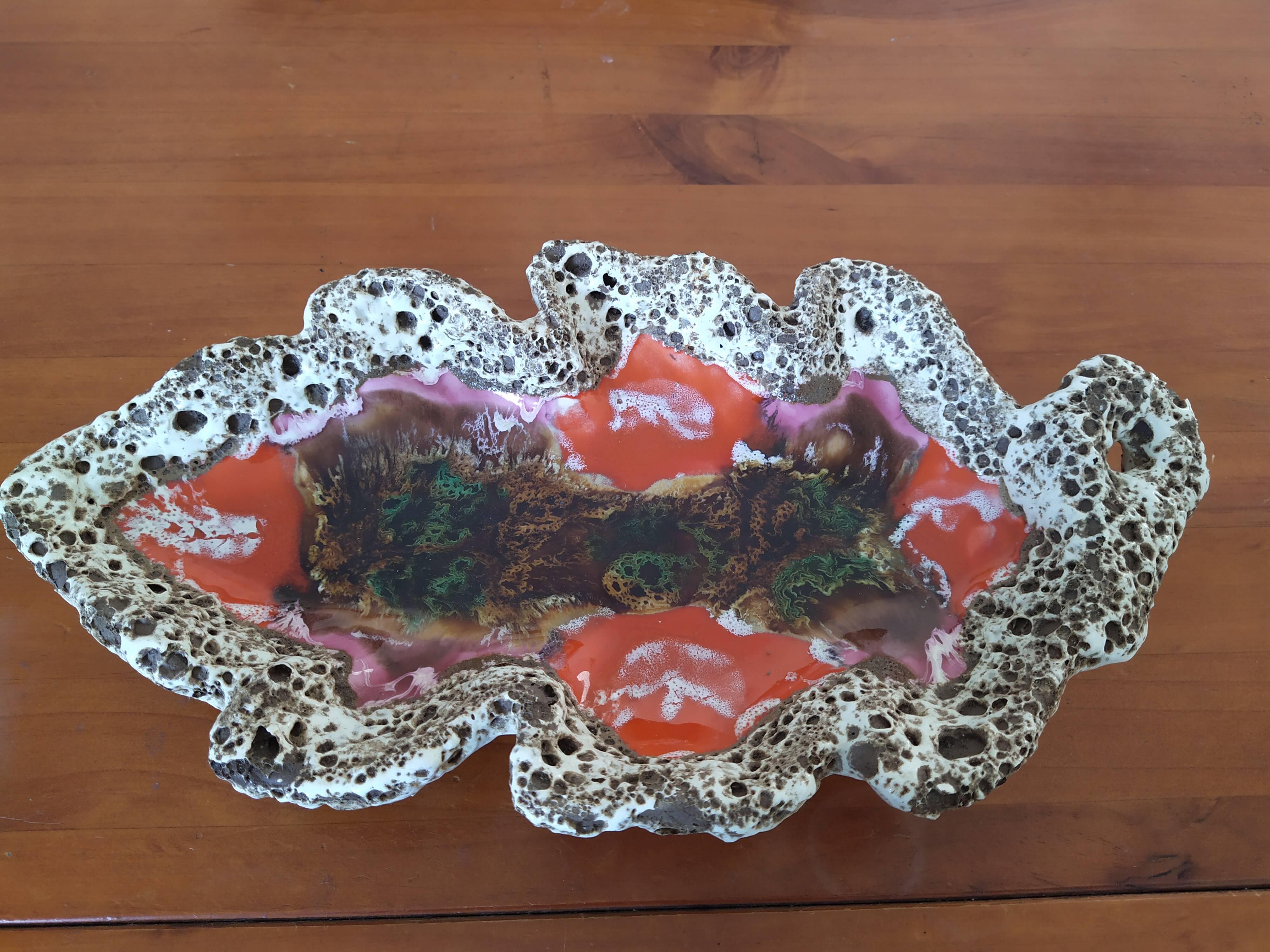 Vallauris enameled dish