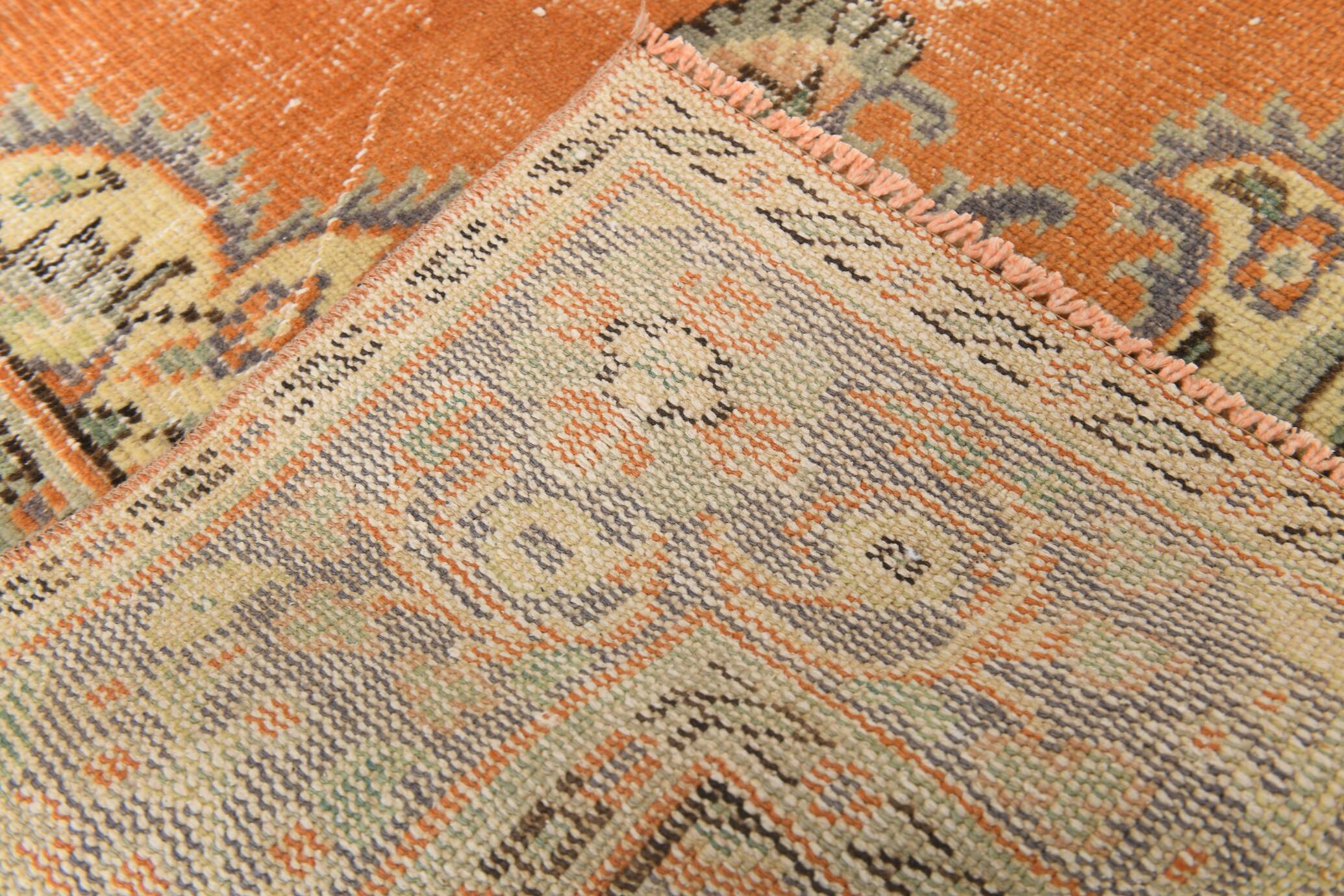 6x9 Cinnamon Orange Classic Vintage Rug, 188x262 Cm