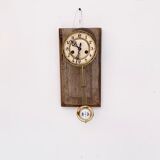 Antique Gustav Becker German Wall clock movement, Wood base, GB Movement 1900s