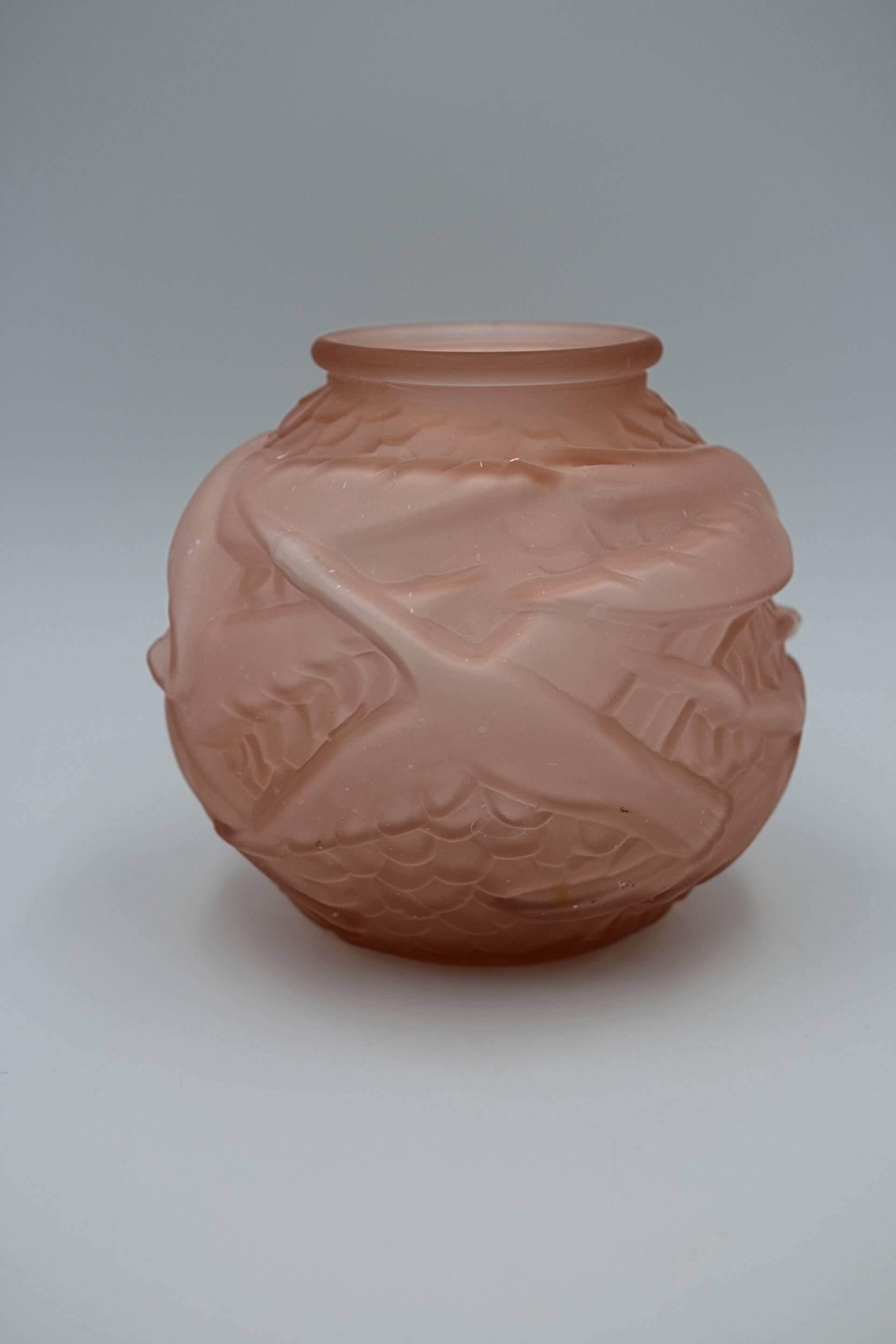 Art Deco glass ball vase