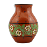 Vase en céramique alsacienne motif à fleur