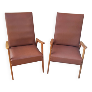 Paire de fauteuil vintage