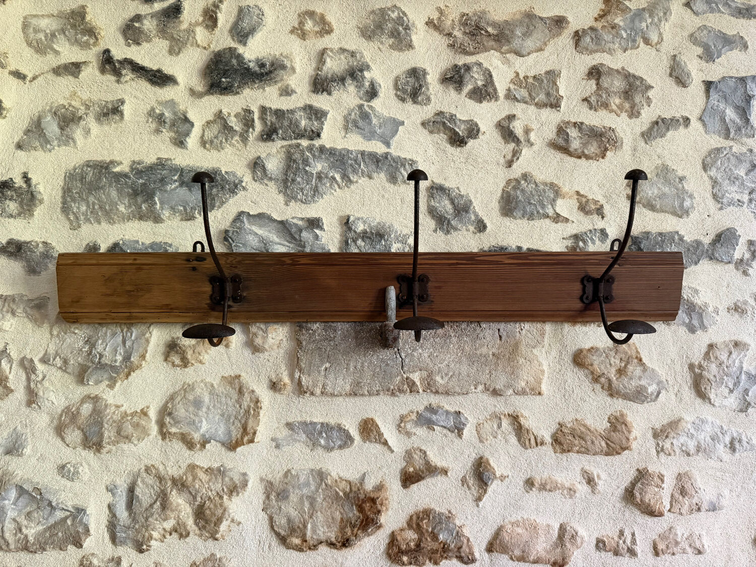 Renovated wooden coat rack