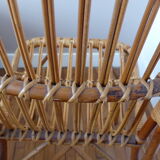 Chair, bamboo and rattan vintage, 70s.