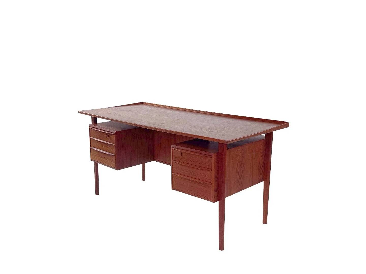Vintage Danish freestanding desk by Peter Løvig Nielsen