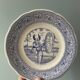 Complete set of 12 talking plates in Gien earthenware