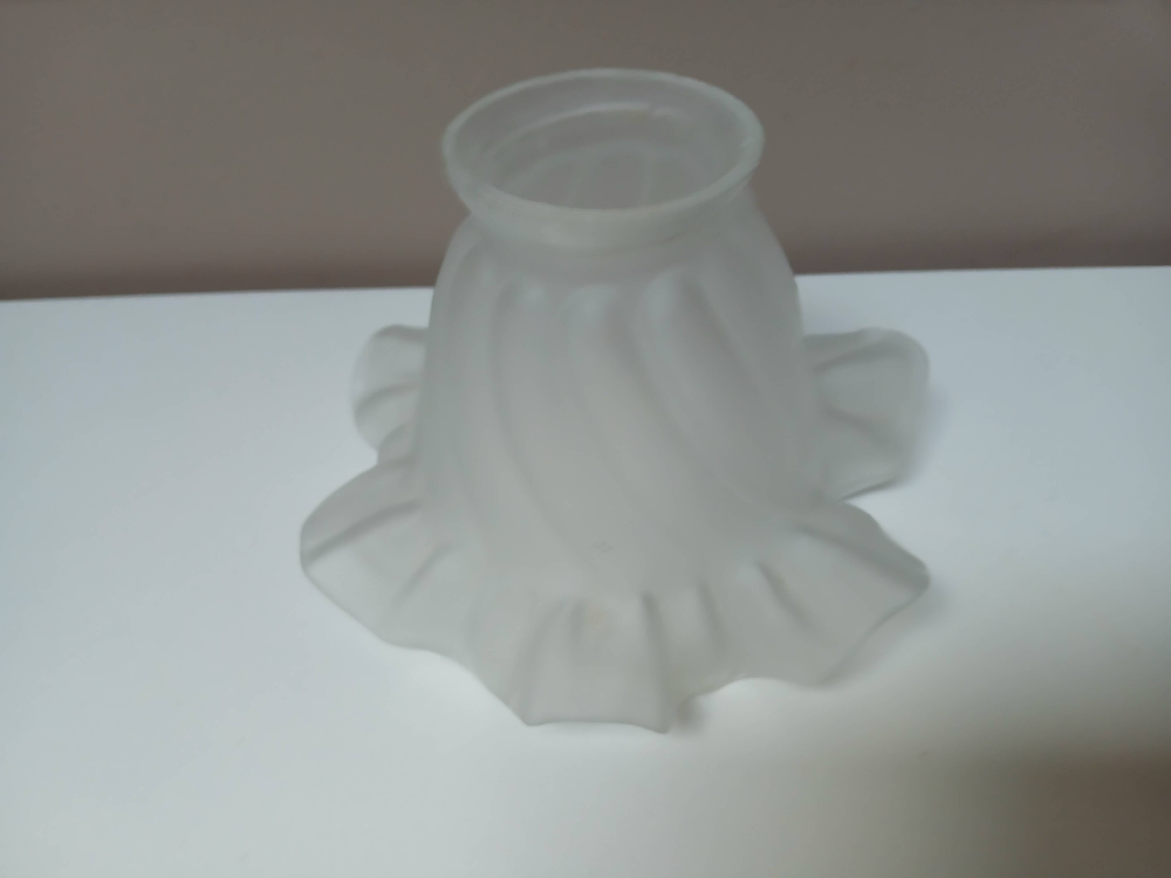 Tulipe en verre moulé vintage