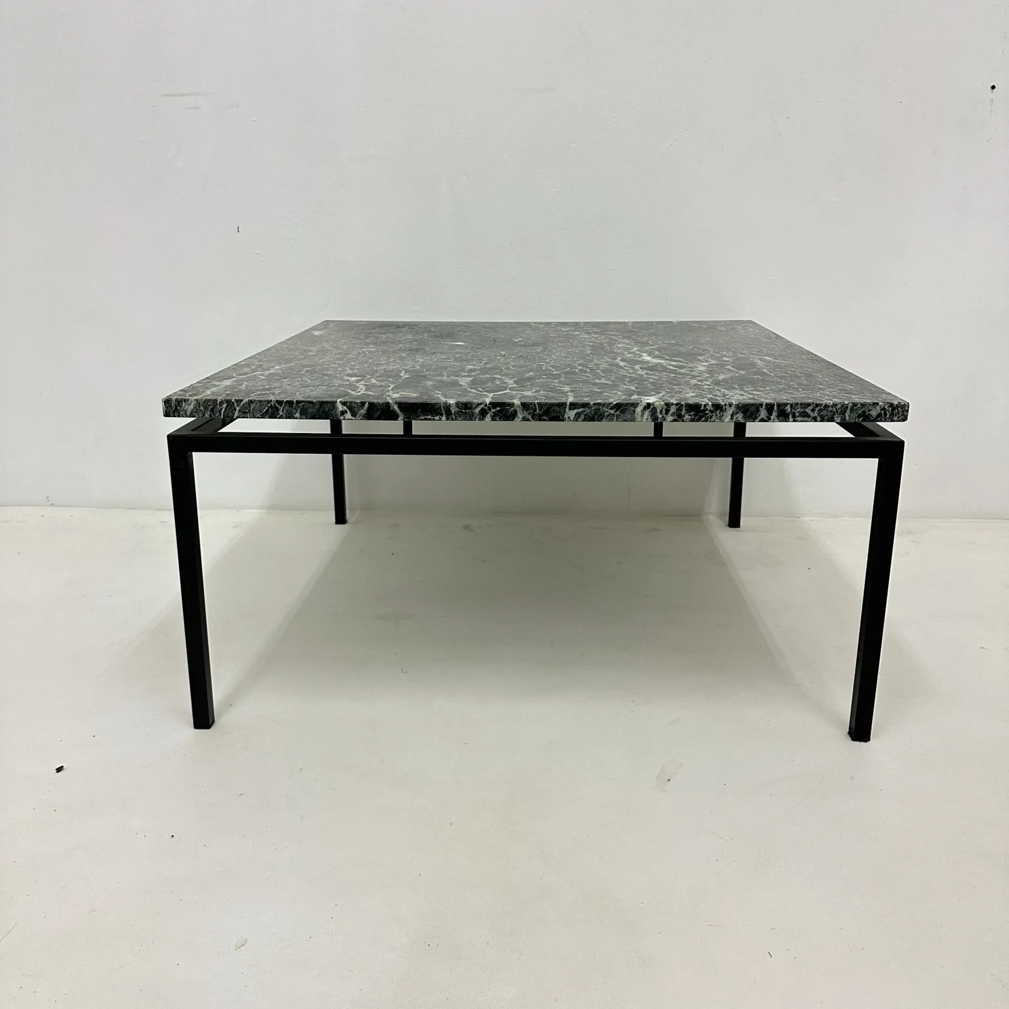 Table basse en marbre vert de style mid-century moderne, années 1970