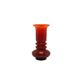 Mid-century modern vase, red glass, by L. Fiedorowicz, Poland, 1970s