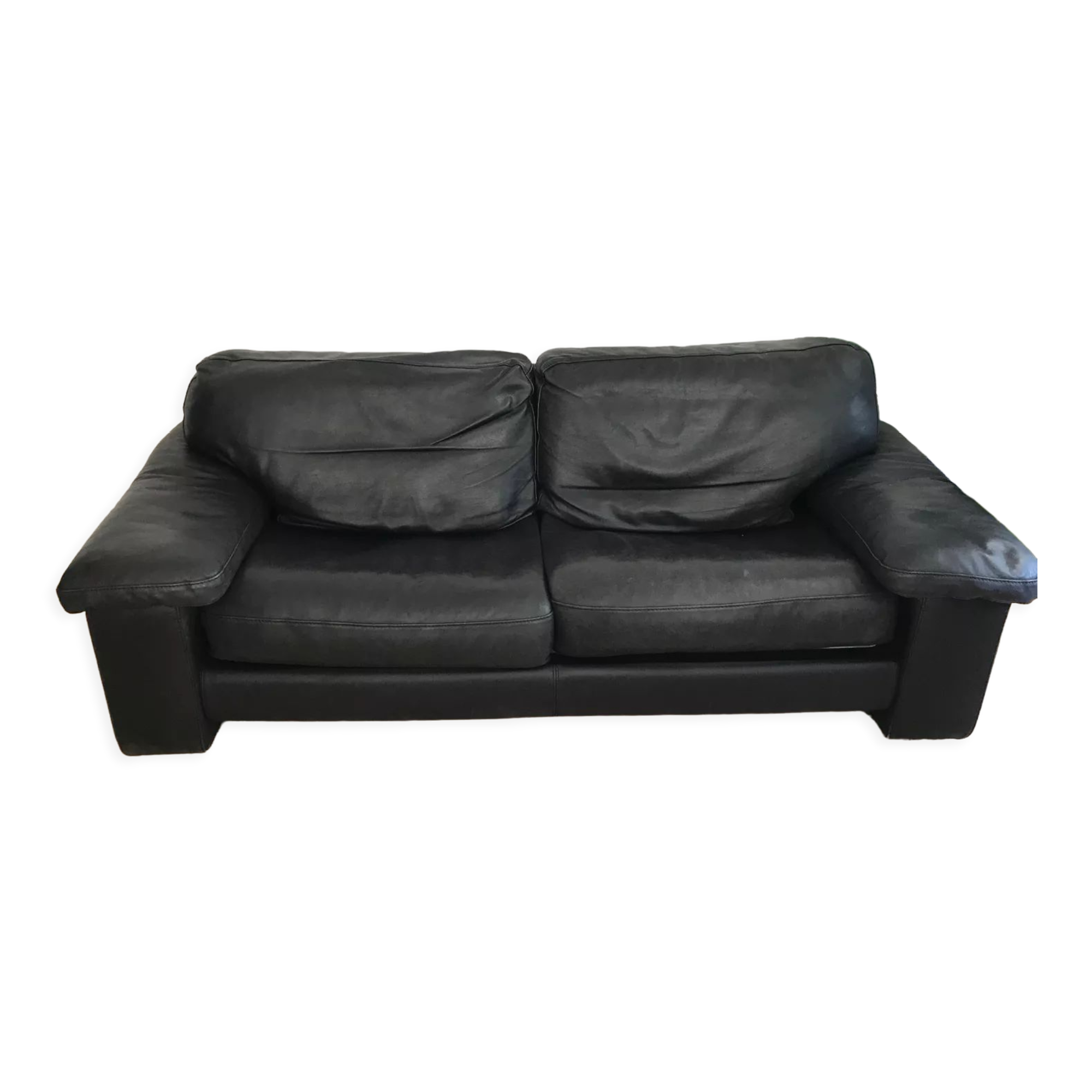 Steiner sofa bed in black leather