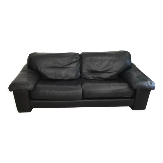 Steiner sofa bed in black leather