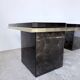 "Rizzo" lacquered and brass coffee-bar table from the 1970s.