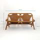 Rohe Noordwolde, bamboo and leather bench, 1970s.