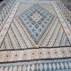 Tapis blanc et bleu marocain en laine fait main - 240x150cm