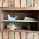 Small antique wall display cabinet in walnut.