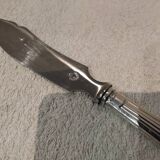Butter knife with silver metal handle, goldsmith SFAM art deco style