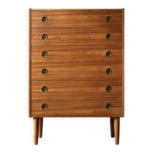 Commode haute en teck