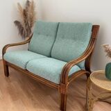 2-seater rattan bench
