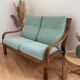 2-seater rattan bench