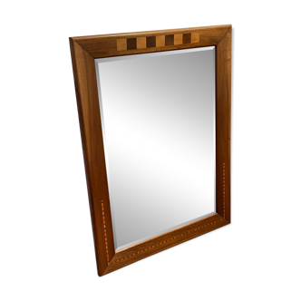 Miroir biseauté en bois massif marqueterie - 118x88,5cm