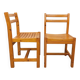 Pair of vintage pine chairs from the 70s