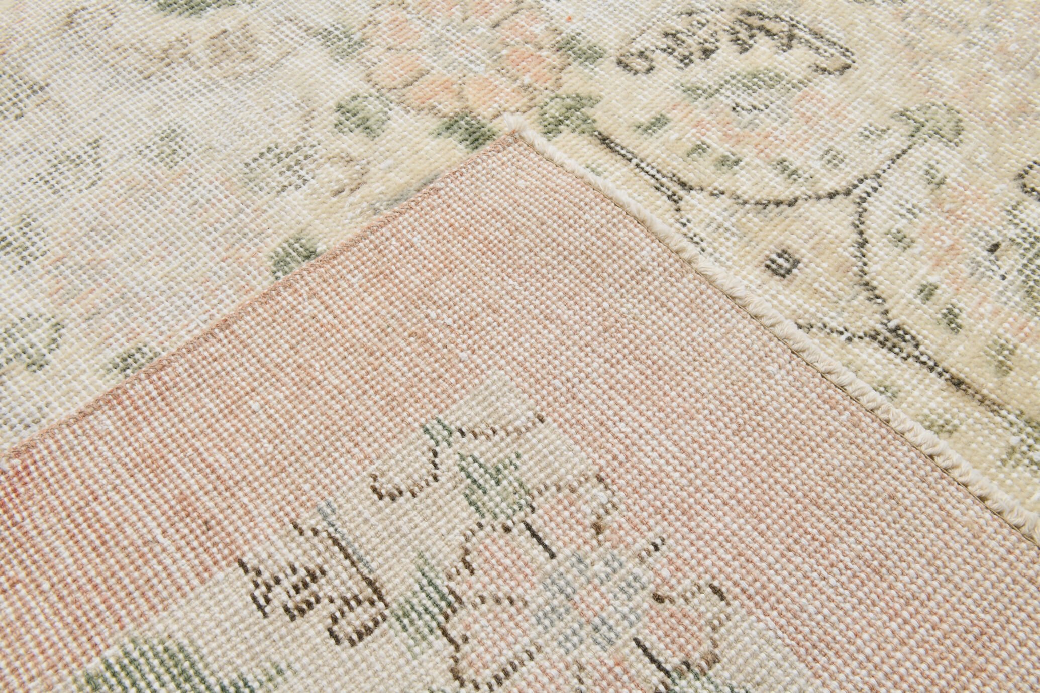 7x10 Large Floral Handmade Vintage Rug, 209x312Cm