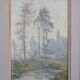 Misty landscape painting