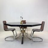 Octagonal dining table in resin, Italy 1970s