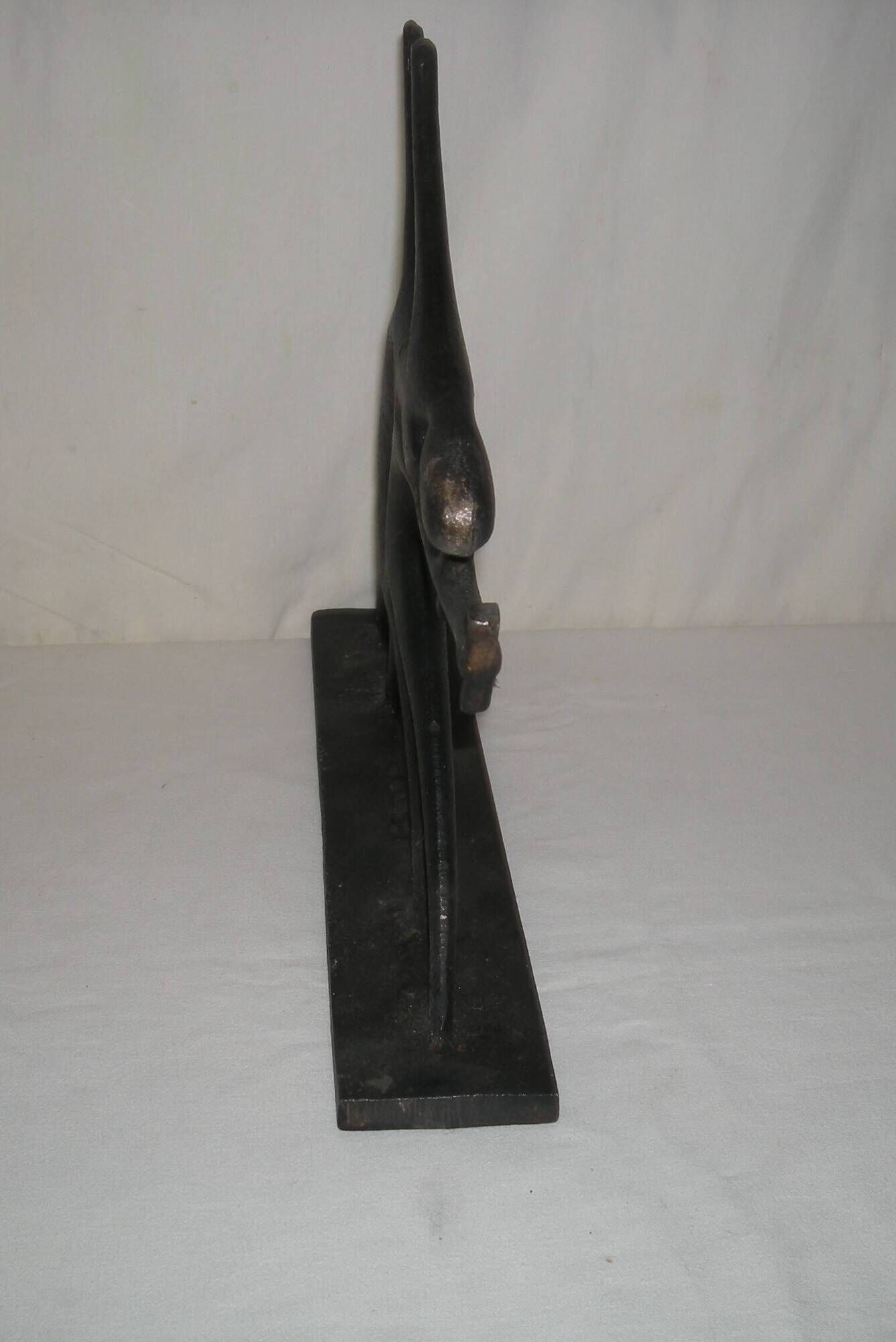 Modernist cast iron statuette from the 1950s.