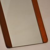 Scandinavian teak mirror 79 x 35 cm